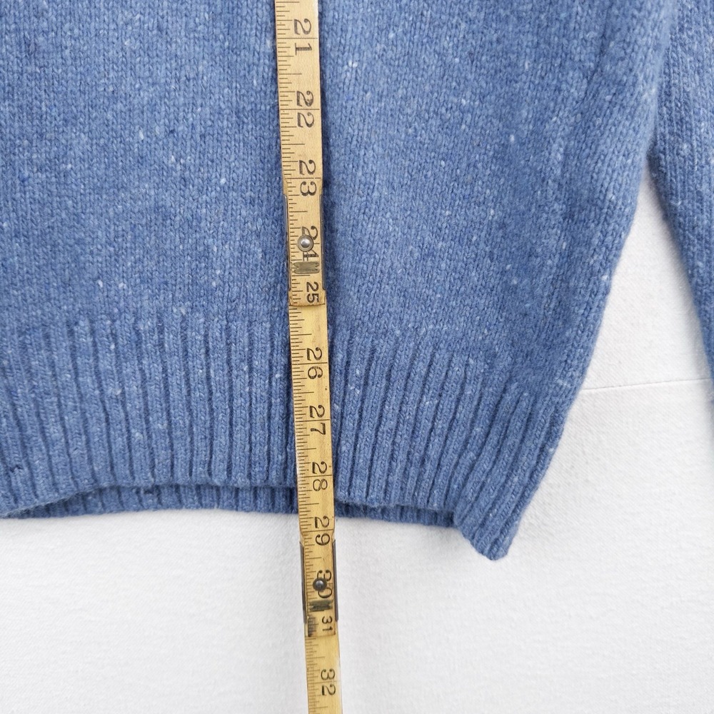 Polo Ralph Lauren Men's Large Blue Speckled Wool Blend Crew Neck Sweater - Picture 12 of 14